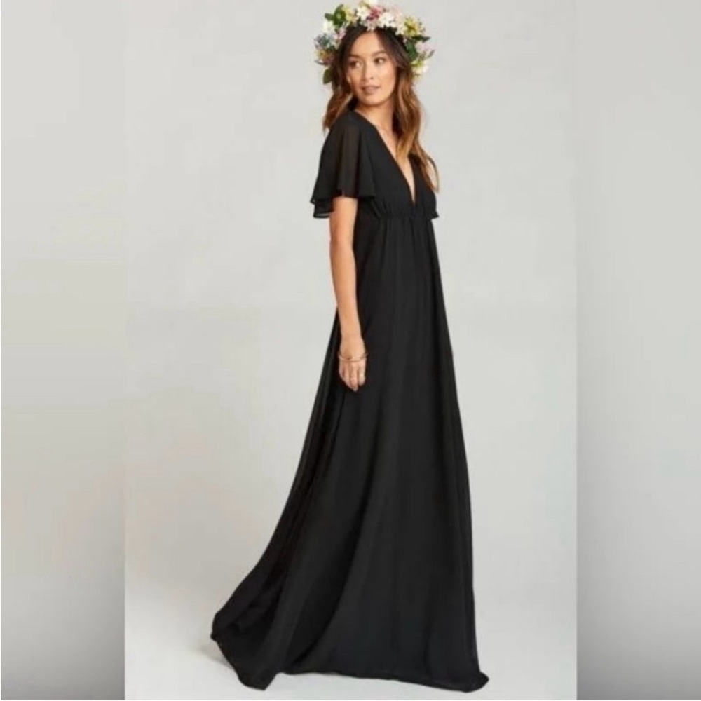 NWT Show Me Your Mumu Emily‎ Empire Maxi Dress Black $188